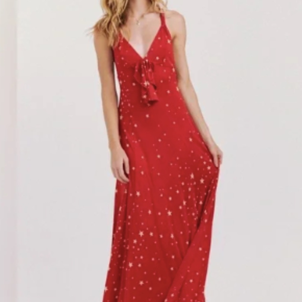 STONED IMMACULATE X STELLAIRE Limited Edition Carmen Red Star Dress Size Large
